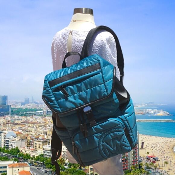 MICHAEL KORS BROOKLYN QUILTY LARGE BACKPACK LAPTOP SCHOOL WORK VACATION … - Picture 13 of 13